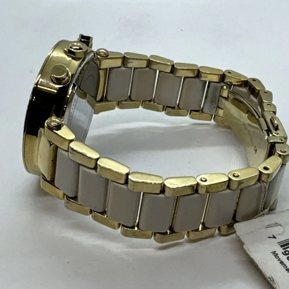 Michael Kors Parker MK6119 Womens Two Tone Analog Dial Quartz Wrist Watch JNA398